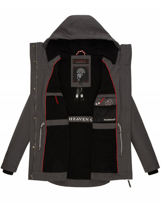 Marikoo BABETAA PRINCESS giacca transitoria da donna con cappuccio, antracite
