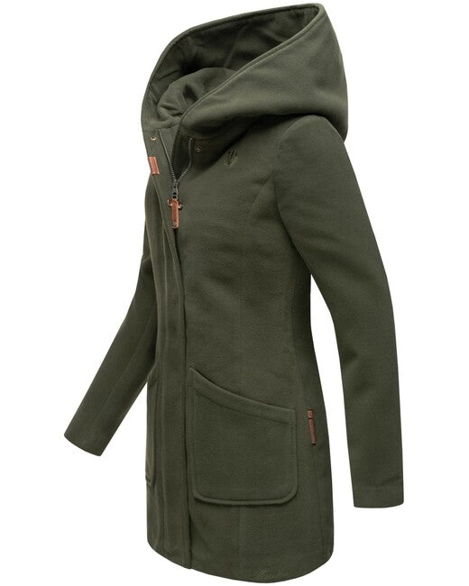Marikoo Maikoo cappotto invernale da donna con cappuccio, verde