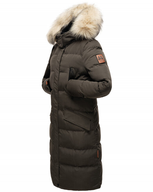 Marikoo Schneesternchen giacca invernale da donna con cappuccio, antracite