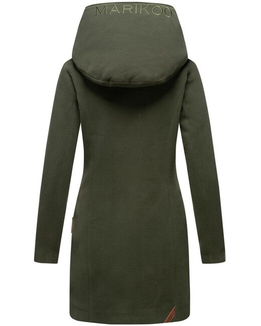 Marikoo Maikoo cappotto invernale da donna con cappuccio, verde