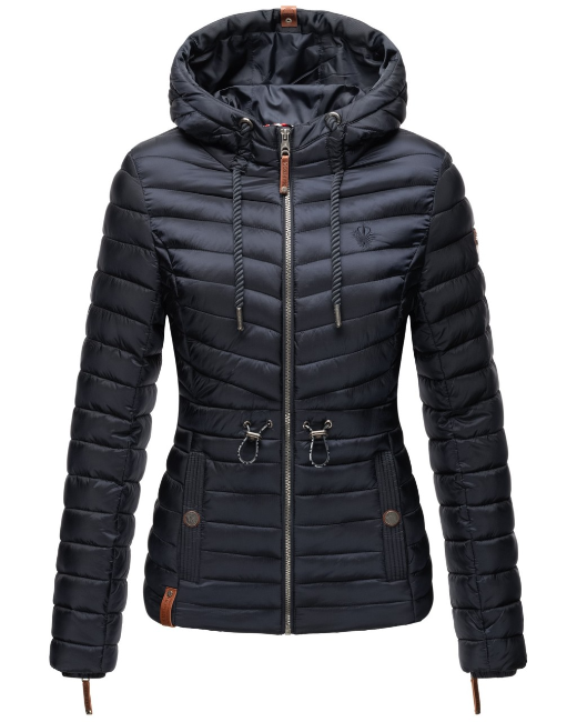 Marikoo ANIYAA giacca transitoria da donna con cappuccio, navy