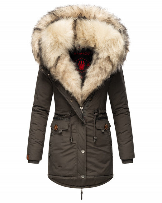 Navahoo Sweety giacca invernale da donna con cappuccio, antracite