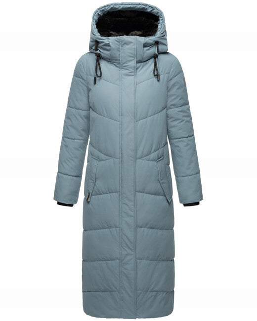 Navahoo Hingucker giacca invernale da donna con cappuccio, blu polvere