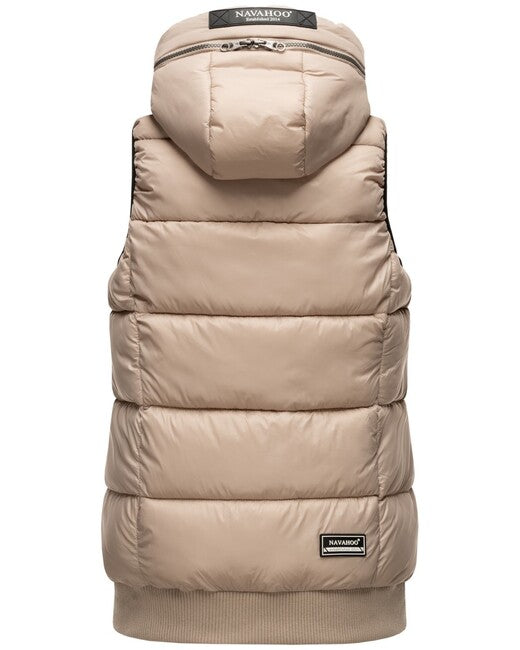 Navahoo Kassidy gilet con cappuccio da donna, tortora