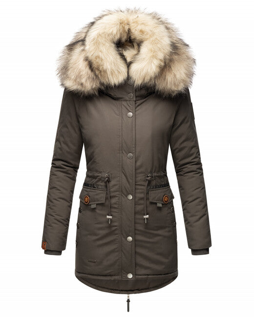 Navahoo Sweety giacca invernale da donna con cappuccio, antracite