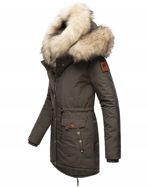 Navahoo Sweety giacca invernale da donna con cappuccio, antracite