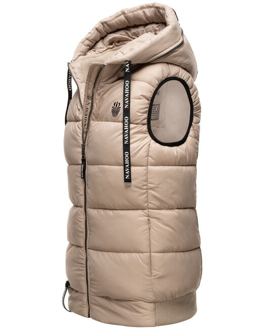 Navahoo Kassidy gilet con cappuccio da donna, tortora