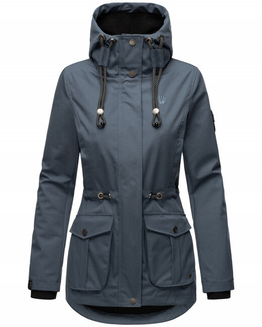 Marikoo Babetaa Princess giacca transitoria da donna con cappuccio, blu