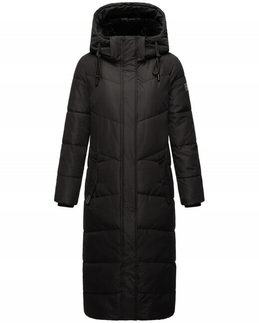 Navahoo Hingucker giacca invernale da donna con cappuccio, nera
