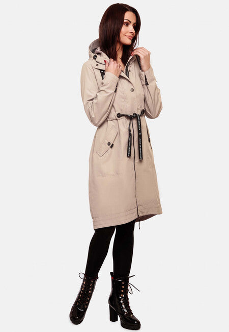 Navahoo Josinaa giacca transitoria da donna con cappuccio, beige
