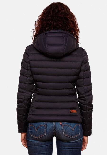 Navahoo Lulana giacca transitoria da donna con cappuccio, nera