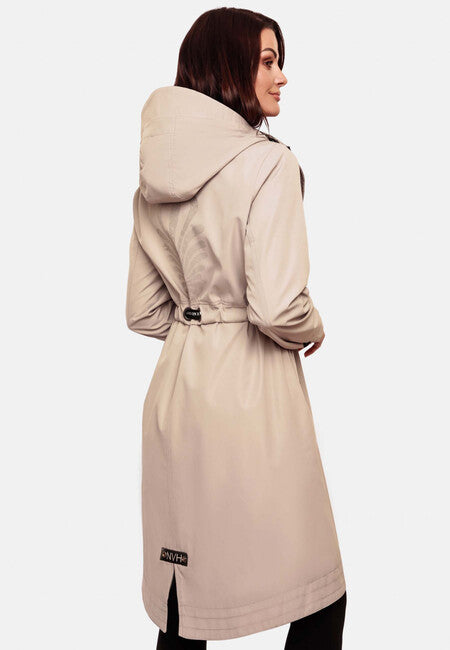 Navahoo Josinaa giacca transitoria da donna con cappuccio, beige