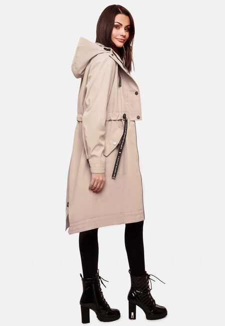 Navahoo Josinaa giacca transitoria da donna con cappuccio, beige