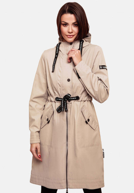 Navahoo Josinaa giacca transitoria da donna con cappuccio, beige