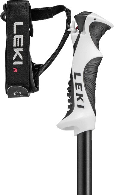 Leki Bold S bastoncini da sci alpino, antracite scuro/nero-bianco