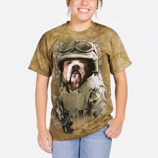 The Mountain 3D maglietta cane dell'esercito, unisex