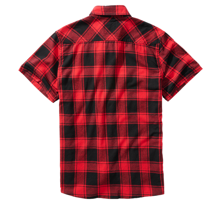 Brandit Camicia Check a maniche corte, rosso/nero