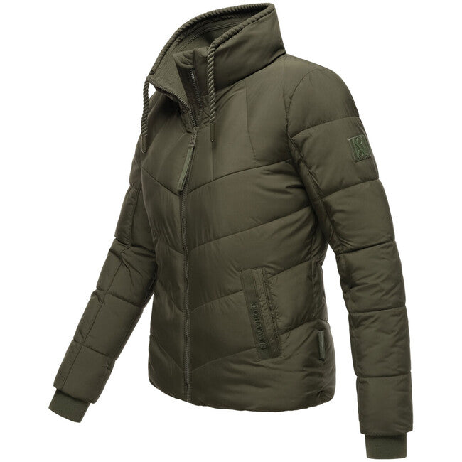 Navahoo Liebesfee giacca invernale da donna, verde oliva scuro
