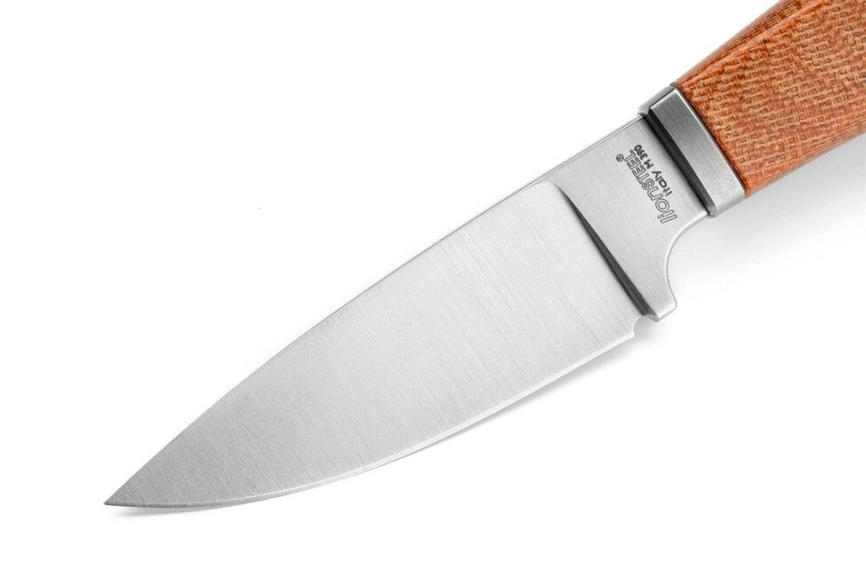 Lionsteel Willy WL1 CVN Coltello a lama fissa con manico in micarta, verde