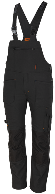 BENNON Erebos pantaloni da lavoro con bretelle, neri