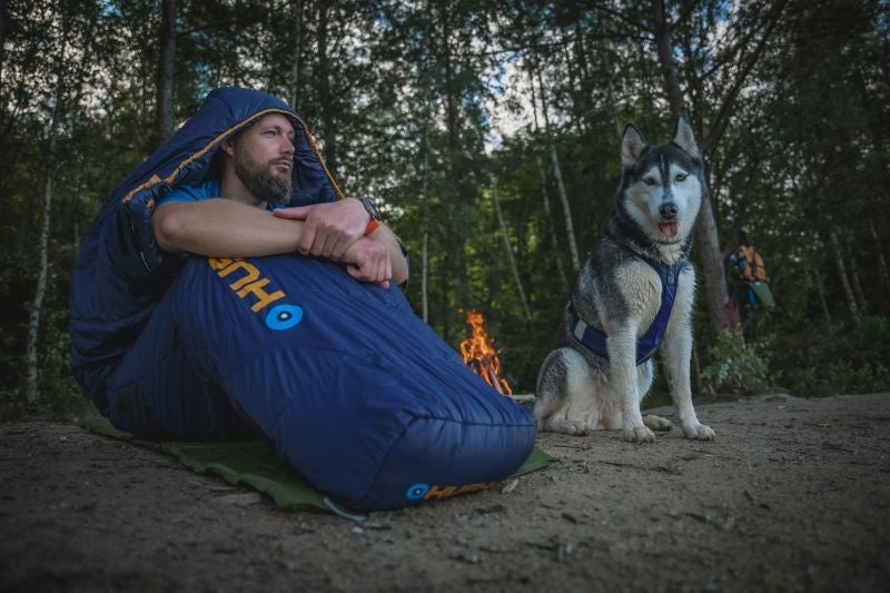 Husky Enjoy Long sacco a pelo, blu arancione