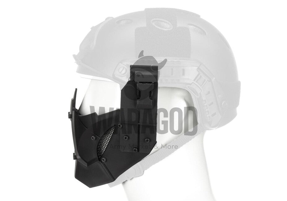 Pirate Arms Warrior Half Face Mask, Black