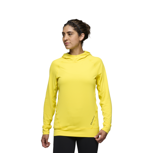 Black Diamond Alpenglow felpa da donna, gialla pulito
