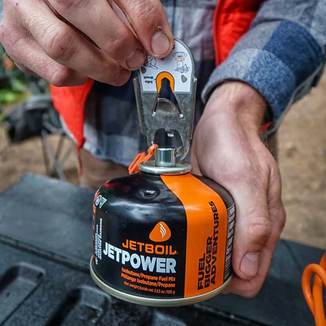 Jetboil CrunchIt™ strumento per il riciclaggio delle bombole di carburante vuote Jetboil