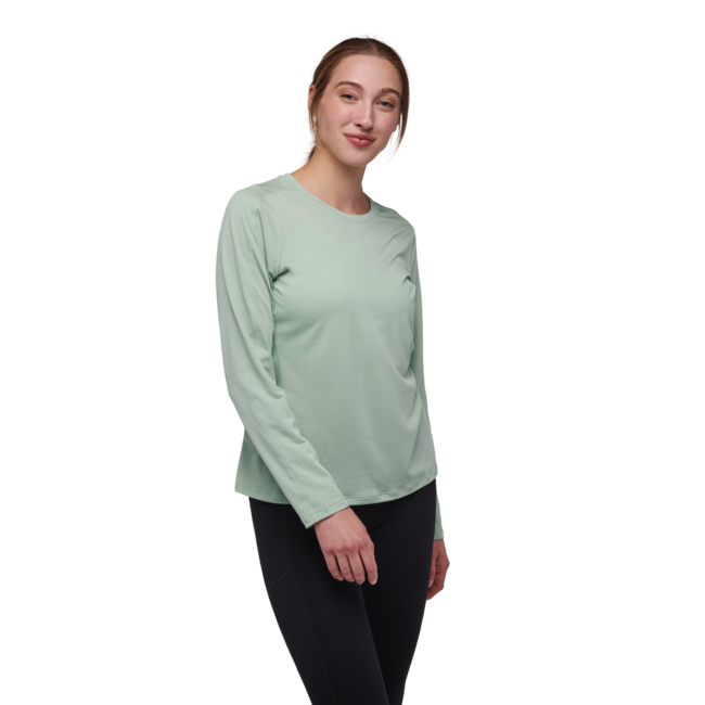 Black Diamond Lightwire Tech t-shirt a maniche lunghe da uomo, verde schiuma