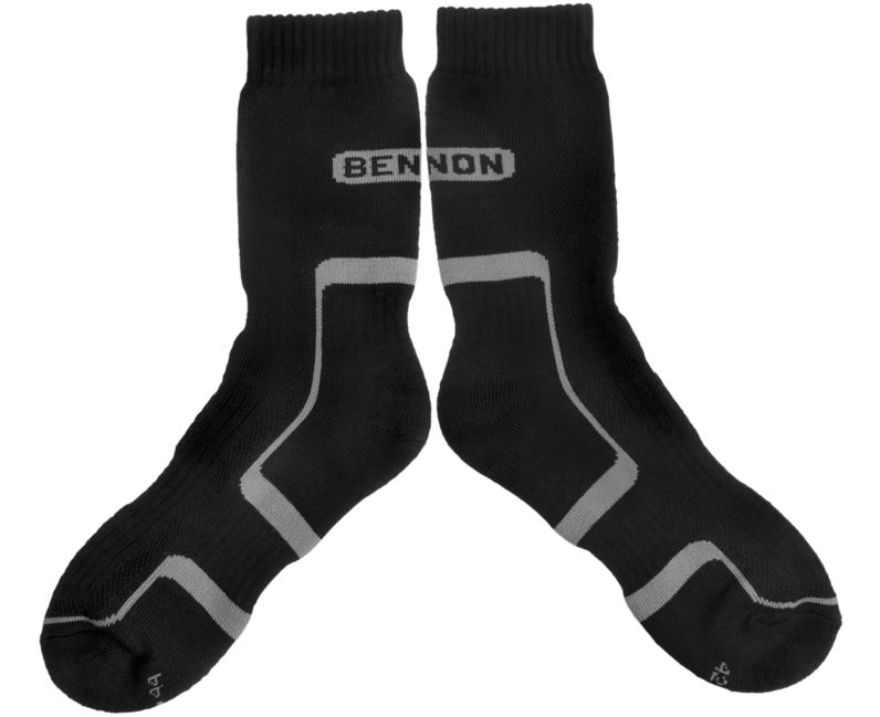 BENNON Trek Sock calze da trekking, nero/grigio