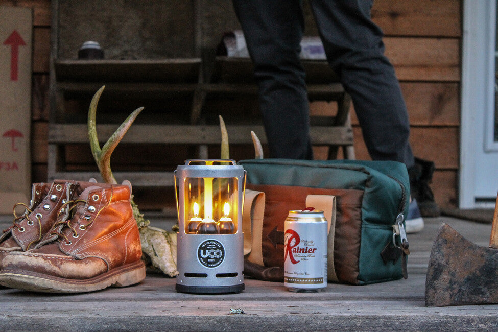 UCO Lanterna portatile per 3 candele, grigio