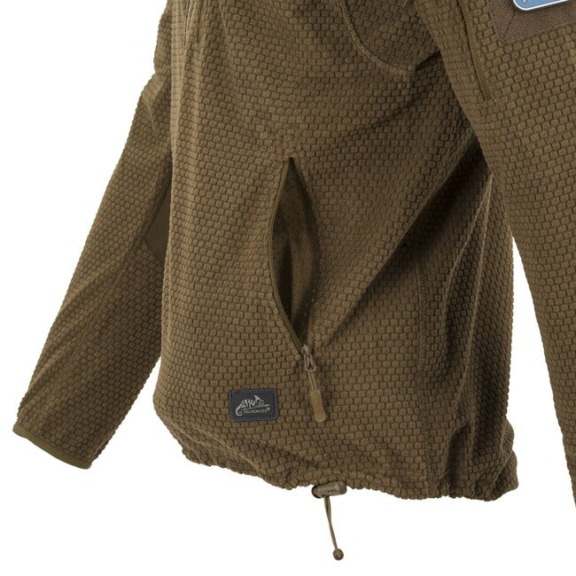Helikon-Tex Alpha Hoodie - Pile a griglia - grigio ombra