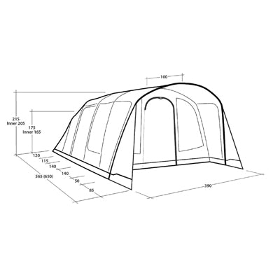 Outwell Moonhill 6 Air per 6 persone