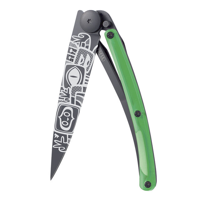Deejo Coltello di chiusura collezione Street nero verde Pace