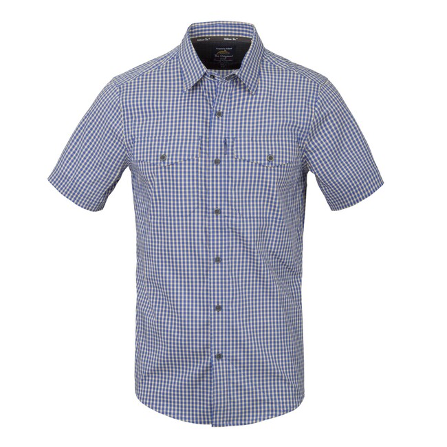 Helikon-Tex Camicia tattica Covert Concealed Carry a manica corta, blu reale a quadri