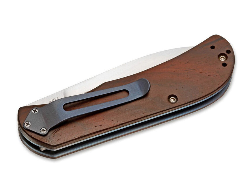 Böker Plus Exskelibur II coltello tascabile 7 cm, legno di cocobolo, titanio