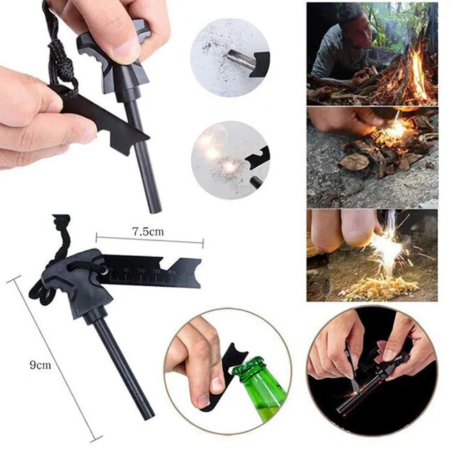 DRAGOWA Tactical Kit di sopravvivenza per il campeggio, cenere, grande