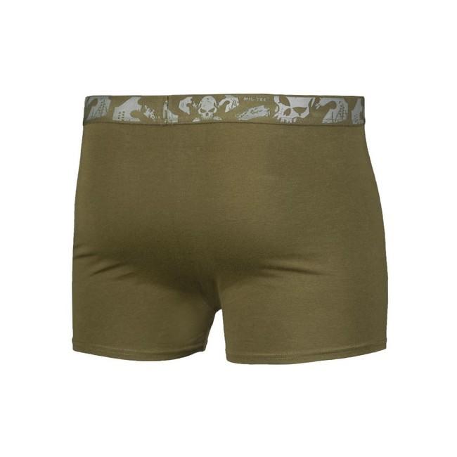 Mil-Tec Skull Men's Boxer Shorts 2pcs, Olive