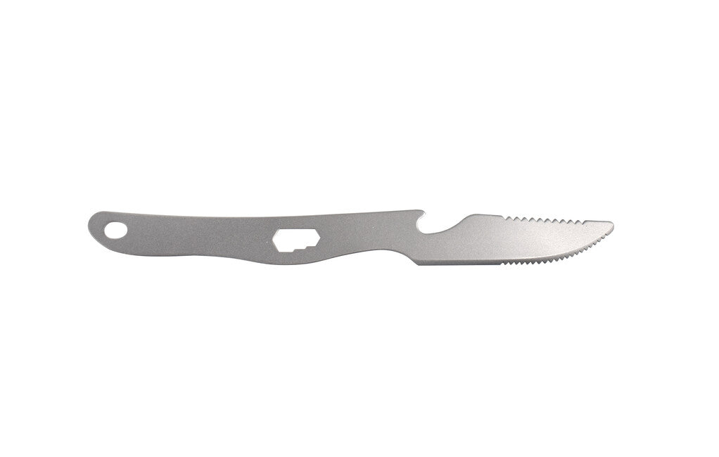Origin Outdoors Titanium Recenti set di posate in titanio da 3 pezzi con apribottiglie e chiave inglese