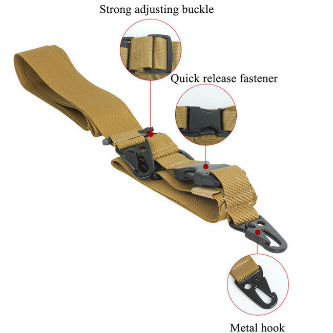 DRAGOWA Tactical Fettuccia a tre punti, coyote