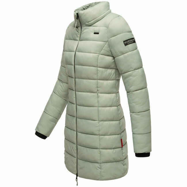 Marikoo Abendsternchen cappotto trapuntato da donna con cappuccio, menta fumosa