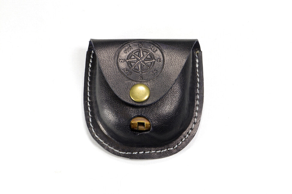 Origin Outdoors Bussola da tasca in ottone antico con custodia in pelle