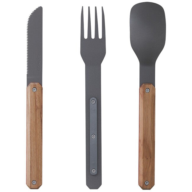 Akinod A01T00001 set di posate 12h34, legno d'oliva