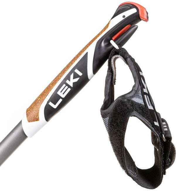 Leki Spin Shark SL bastoncini da nordic walking 100 - 130 cm, grigio argento-antracite scuro-calce