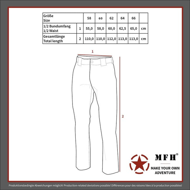 Bw Field Pants, bw camo, 5 colori, taglie grandi