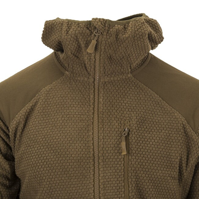 Helikon-Tex Alpha Hoodie - Pile a griglia - grigio ombra