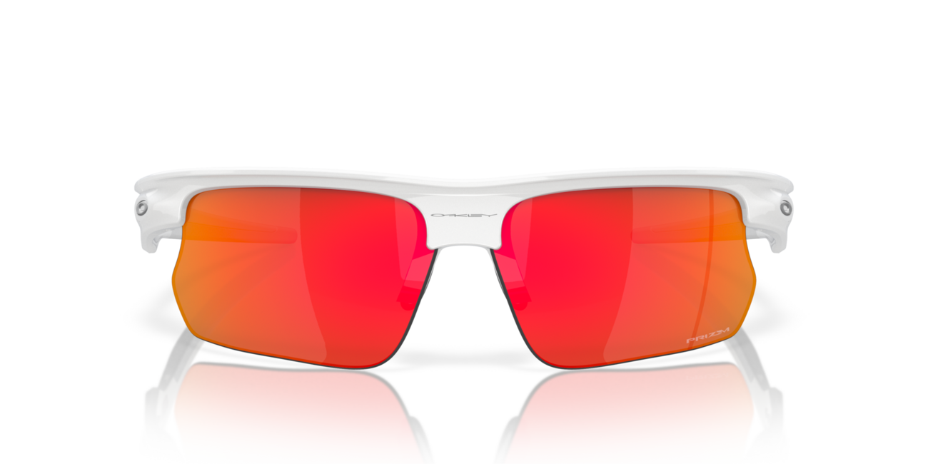 Oakley Bisphaera occhiali da sole con telaio Polished White e con le diapositive Prizm Ruby 68