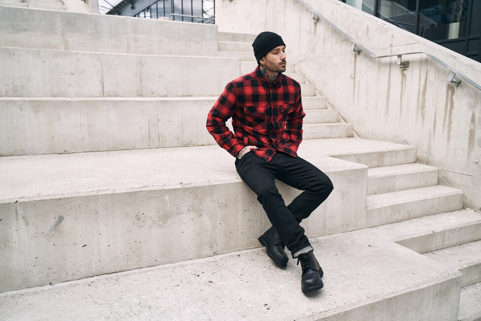 Brandit Checkshirt camicia, rossa e nera