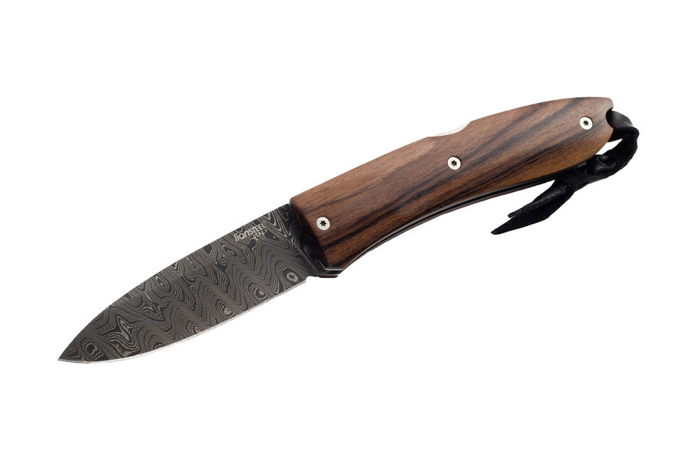 Lionsteel 8800D-ST coltello da tasca con lama in acciaio damascato Opera