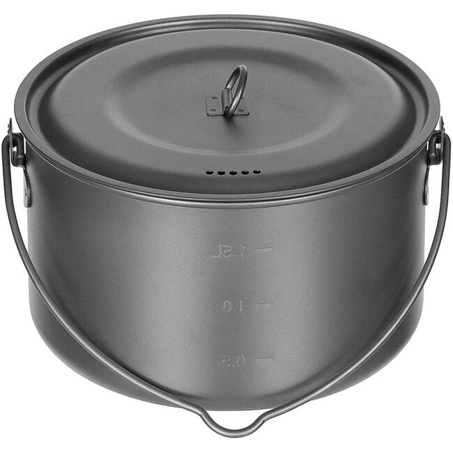 Fox Outdoor Pentola con coperchio, circa 1,95 L, titanio